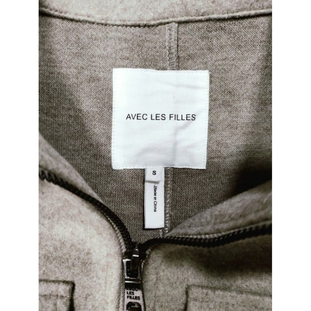 Avec Les Filles Womens Zip-Up Wool Blend Shacket Jacket S Beige - Picture 3 of 12